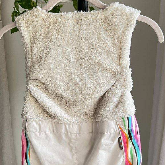 Obermeyer Bon Bon Bib I-Grown Snow Overalls Ivory Dragonfly Snoveralls NEW - Picture 6 of 15